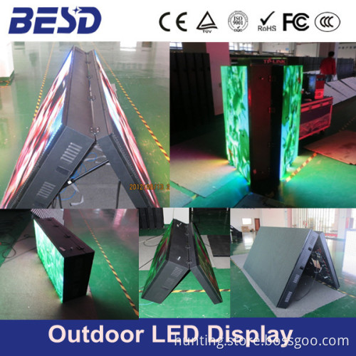 shenzhen direct factory large outdoor fixed installation advertising full color led billboard/ double sides led sign